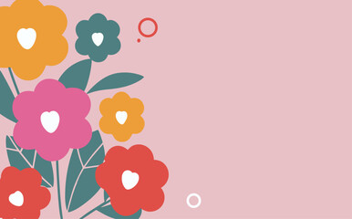 Valentine's day, women's day, spring abstract background poster with copy space. Good for postcards, email header, wallpaper, banner, events, covers, advertising, and more.