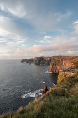 cliffs of moher at sunset