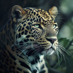 Majestic Jaguar Portrait in Natural Habitat