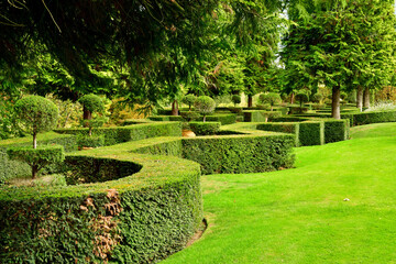 Salignac Eyvigues; France - october 7 2023 : the Eyrignac manor gardens