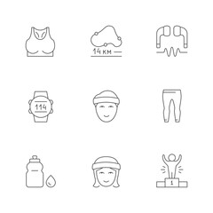 Set line icons of running