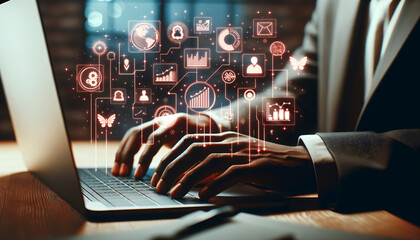 Engaging with Futuristic Holographic Analytics on Laptop