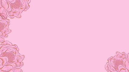 stylized flowers - antique  -  pink colours, stylized graphics for the holidays, ideal for greeting cards - birthday  postcard  © roberta