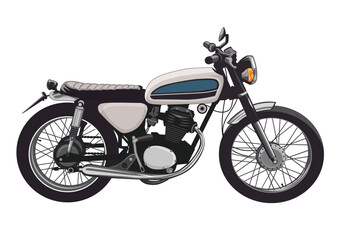 Obraz na płótnie Canvas vintage motorbike 100 vector with white background