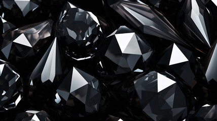 Hematite stone, black obsidian stone, precious and shiny jewels, dark, a lot of dark stone background, shiny black diamond, 