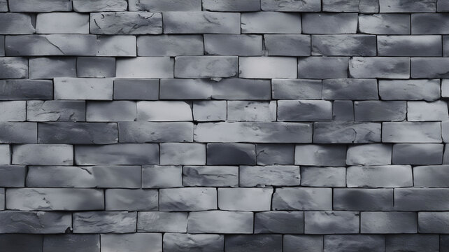 Fototapeta Grey brick texture, grey stone, slate wall texture background, 