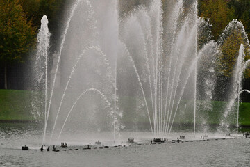 Versailles; France - october 27 2023 : mirror fountain