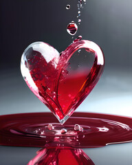 Obrazy na Plexi  Dzień zakochanych, kocham Cię, czerwony wzór serca