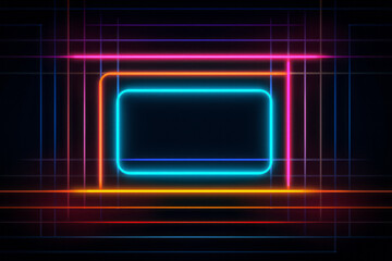 Fototapeta premium Pink and blue abstract neon lines background or pattern, creative design template