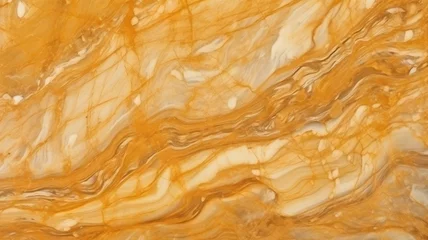 Fototapeten yellow marble texture with white pattern, golden precious stone texture, gold marble floor and walls, swirls and waves details in the luxurious stone © GrafitiRex
