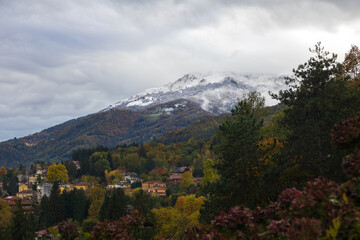 Splendida vista delle Montagne innevate dal Parco della Burcina Biella