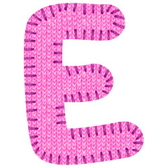 Fabric Alphabet Letter E 