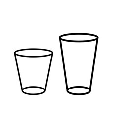 two glass Icon vector illustration 
