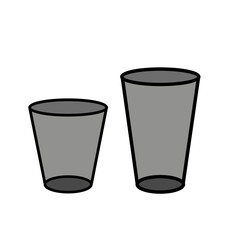 two glass Icon vector illustration 