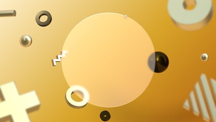 Luxury golden glass morphism background,futuristic 3d isomatric back drop, 4K quality background
