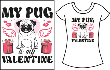 Valentine's Day Typography SVG graphics t-shirt design.