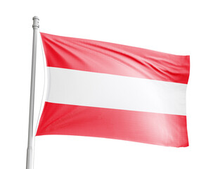 Austria national flag on white background.