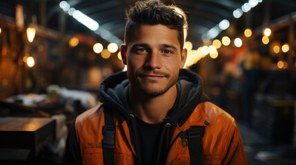 Obraz premium Handsome warehouse worker