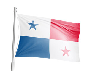 Panama national flag on white background.