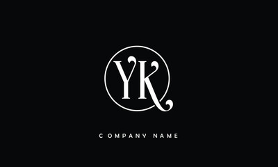 YK, KY, Y, K Abstract Letters Logo Monogram