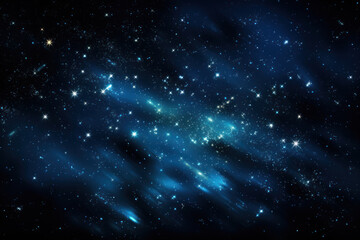 Naklejka premium A moonlit night with a blanket of stars, invoking a sense of wonder and calm in the vastness of the universe. Generative Ai.