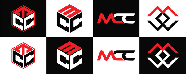 MCC logo. M C C design. White MCC letter. MCC, M C C letter logo design. Initial letter MCC  linked circle uppercase monogram logo. M C C letter logo vector design. MCC letter logo design five style.
