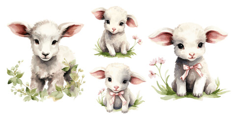 Easter Lambs vectors