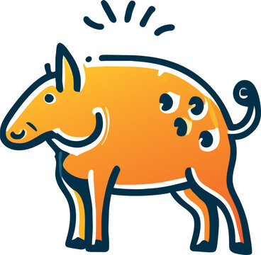 tapir, icon doodle offset fill