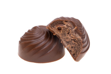 chocolate candies isolated
