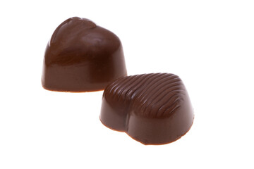 chocolate candies isolated