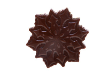 chocolate snowflakes isolated