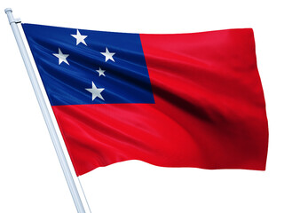 Samoa national flag on white background.