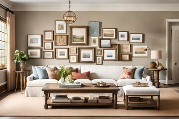 Envision a harmonious blend of framed art, wall decor, and home accessories that reflect the charm of rustic elegance.