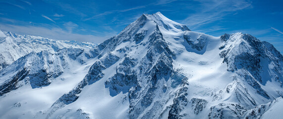 Le Mont Pourri vue depuis l'aiguille Rouge, Savoie, France