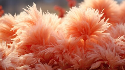  floral fluffy banner in peach fuzz color, 2024 year trend
