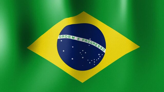 A close-up shot of the flag of Brazil with a vibrant green background. Suitable for patriotic designs, travel promotions, cultural events, and educational materials related to Brazil