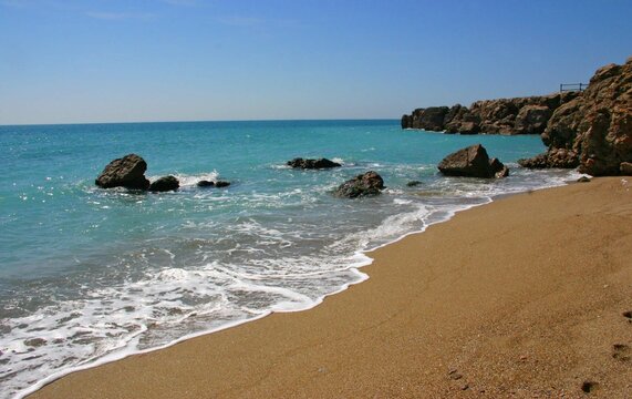 Plage de S&egrave;te H&eacute;rault la Corniche Artenseo Artenseo  Occitanie littoral s&eacute;tois c&ocirc;te rocheuse Occitanie M&eacute;diterran&eacute;e France