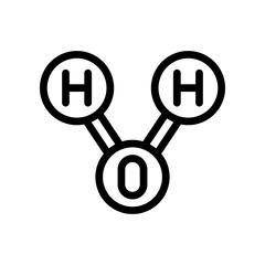 h2o line icon