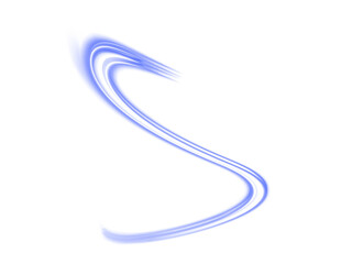 Luminous blue lines of speed. Light glowing effect neon . Abstract motion lines. Light trail wave, fire path trace line, car lights, optic fiber and incandescence curve twirl