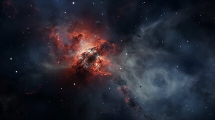 Death of a distant star or nebula in space or universe using astrophotography
