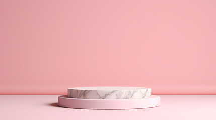 3D rendering minimalist background product booth, podium, stage, product commercial photography background, cosmetics booth