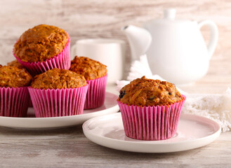 muffins with nuts and berries