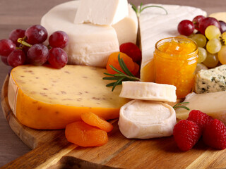 Assorted sorts of cheese