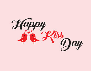 Happy Kiss Day, Happy Valentine Day, Happy Chocolate Day, Happy Rose Day, Happy Teddy Day, Happy Hug Day and Happy Propose Day logo design vector illustration