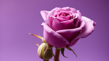 Fototapeta premium Delicate lilac flower with purple and pink petals in selective focus