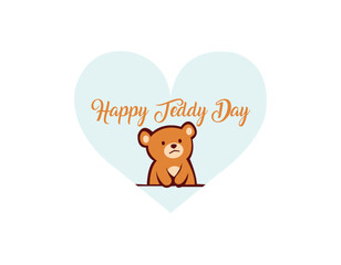 Happy Teddy Day, Happy Valentine Day, Happy Chocolate Day, Happy Rose Day, Happy Hug Day, Happy Propose Day and Happy Kiss Day logo design vector illustration