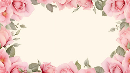 Floral frame with decorative flowers, decorative flower background pattern, floral border background