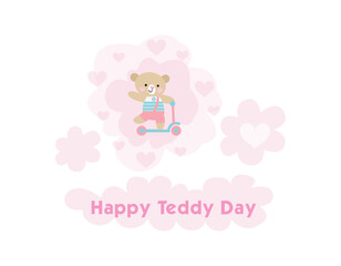 Happy Teddy Day, Happy Valentine Day, Happy Chocolate Day, Happy Rose Day, Happy Hug Day, Happy Propose Day and Happy Kiss Day logo design vector illustration