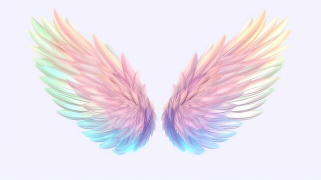 transparent backround with isolated feather design.Generative AI