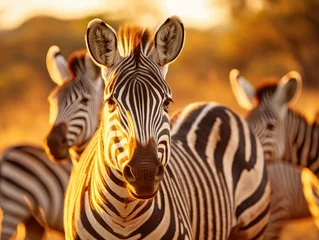 Keuken spatwand met foto zebras in zoo © faiz